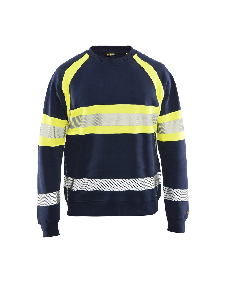 Blåkläder 3359 Sweatshirt High Vis - Marine/High Vis Geel