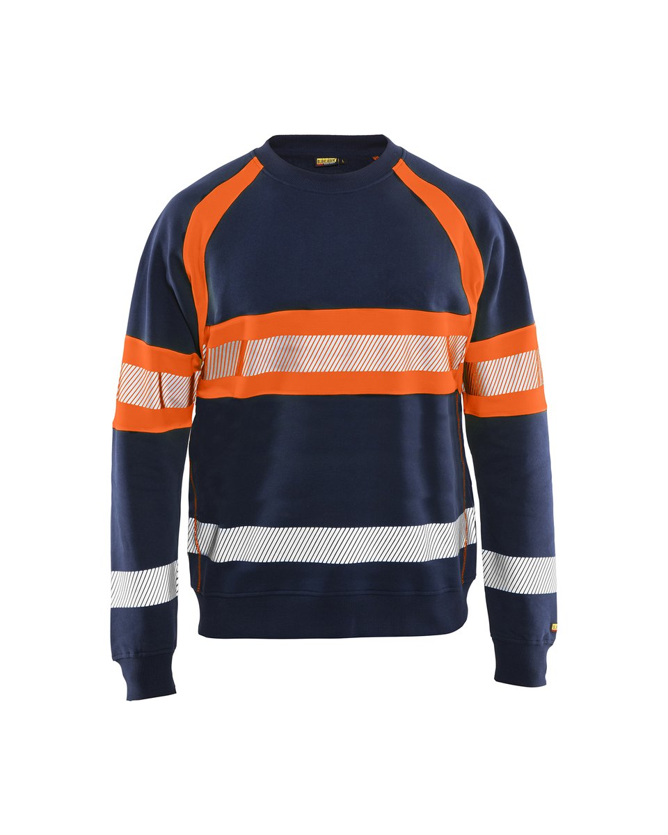 Blåkläder 3359 Sweatshirt High Vis - Marineblauw/Oranje