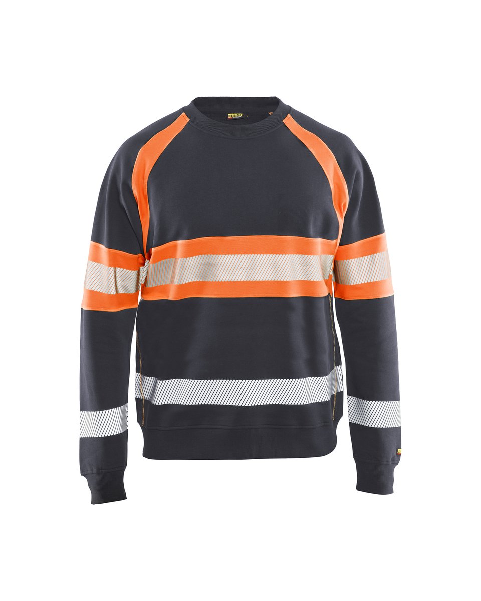 Blåkläder 3359 Sweatshirt High Vis - Medium grijs/ High Vis Oranje