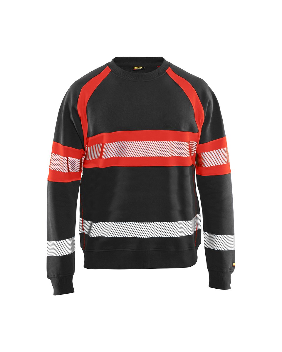 Blåkläder 3359 Sweatshirt High Vis - Zwart/High Vis Rood