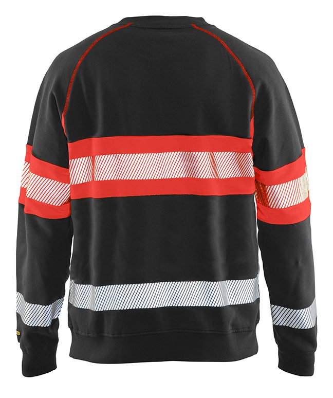 Blåkläder 3359 Sweatshirt High Vis - Zwart/High Vis Rood