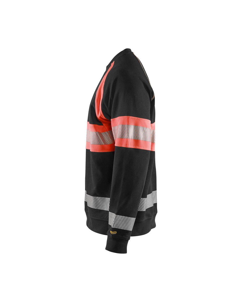 Blåkläder 3359 Sweatshirt High Vis - Zwart/High Vis Rood