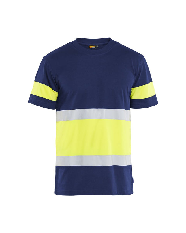 Blåkläder 3387 T-shirt High Vis - Marine/High Vis Geel