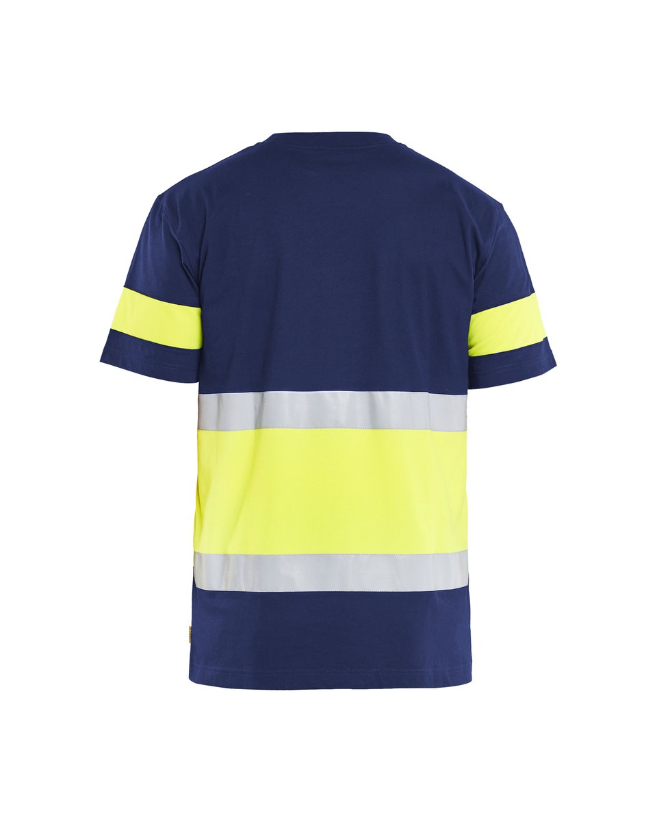 Blåkläder 3387 T-shirt High Vis - Marine/High Vis Geel