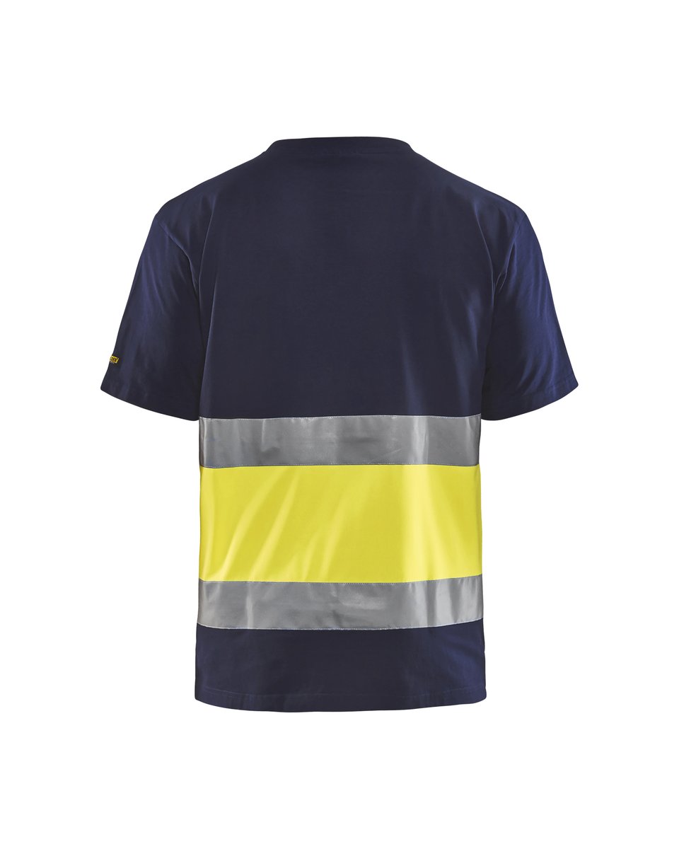 Blåkläder 3387 T-shirt High Vis - Marine/High Vis Geel