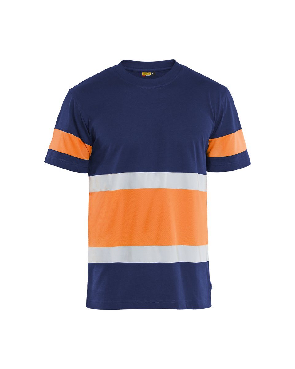 Blåkläder 3387 T-shirt High Vis - Marineblauw/Oranje
