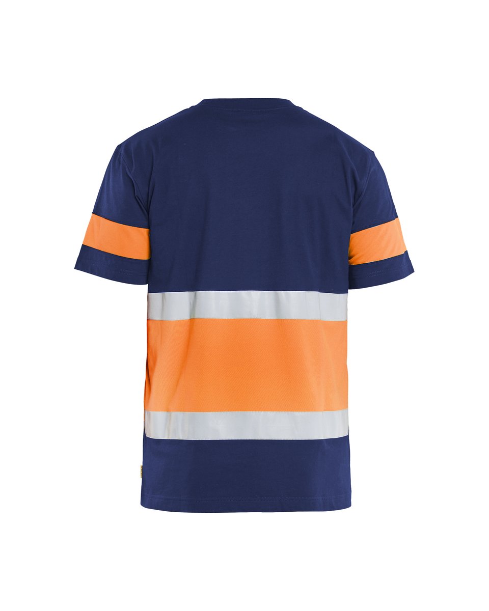 Blåkläder 3387 T-shirt High Vis - Marineblauw/Oranje