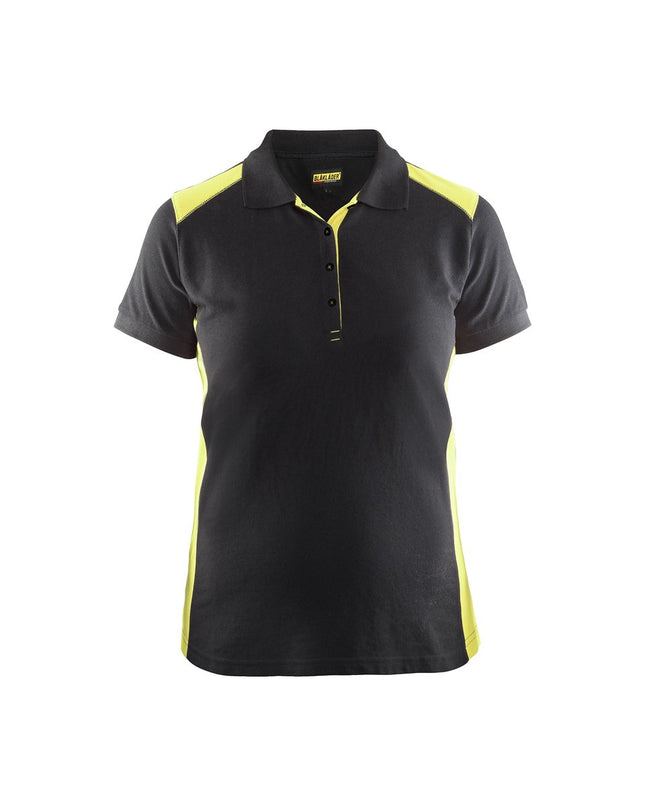 Blåkläder 3390 Dames poloshirt - Zwart/High Vis Geel