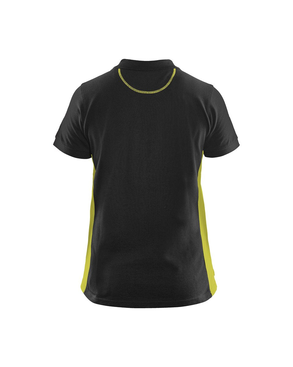 Blåkläder 3390 Dames poloshirt - Zwart/High Vis Geel