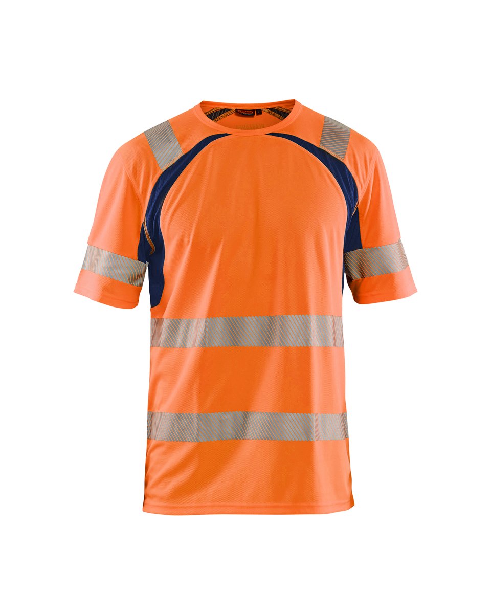 Blåkläder 3397 UV-T-shirt High Vis - High Vis Oranje/Marineblauw