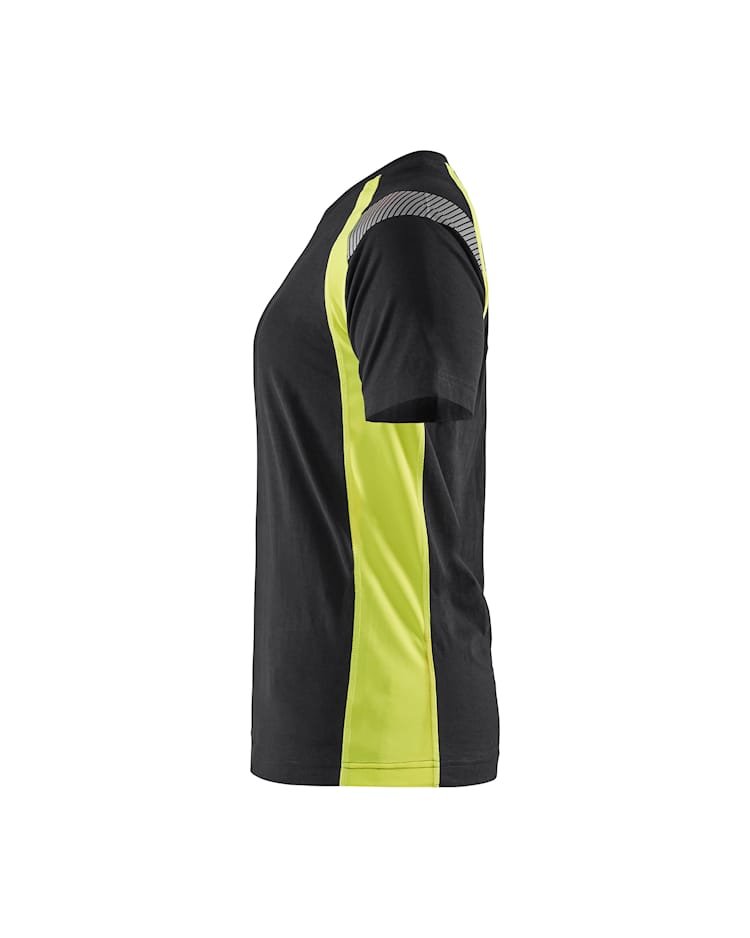 Blåkläder 3402 Dames T-shirt Visible - Zwart/High Vis Geel