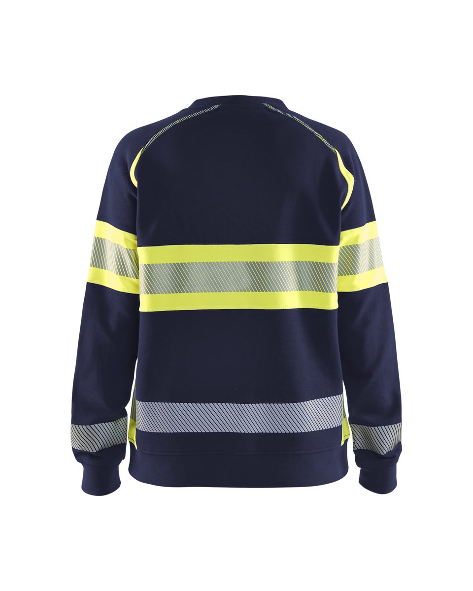 Blåkläder 3409 Dames Sweatshirt High Vis - Marine/High Vis Geel