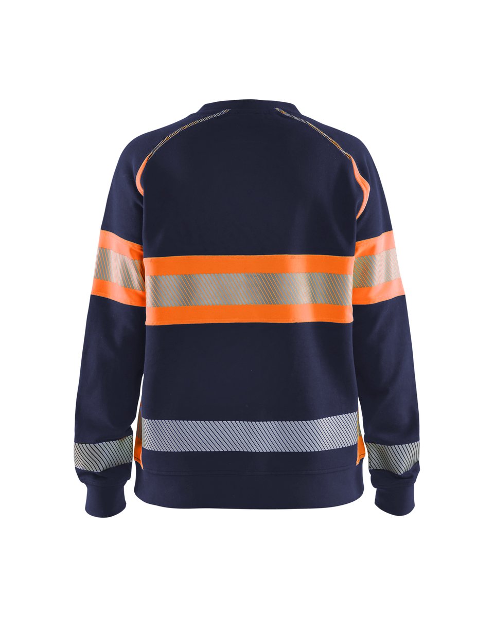 Blåkläder 3409 Dames Sweatshirt High Vis - Marineblauw/Oranje