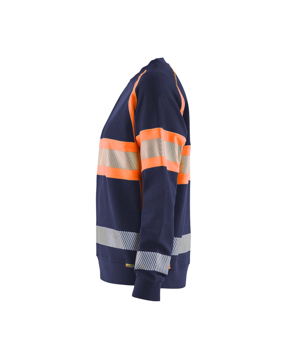 Blåkläder 3409 Dames Sweatshirt High Vis - Marineblauw/Oranje