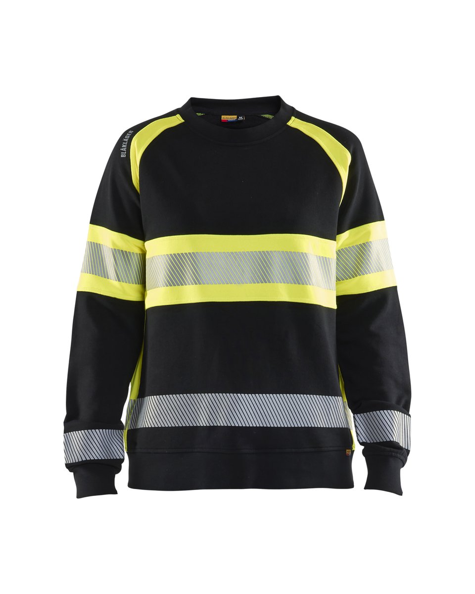 Blåkläder 3409 Dames Sweatshirt High Vis - Zwart/High Vis Geel