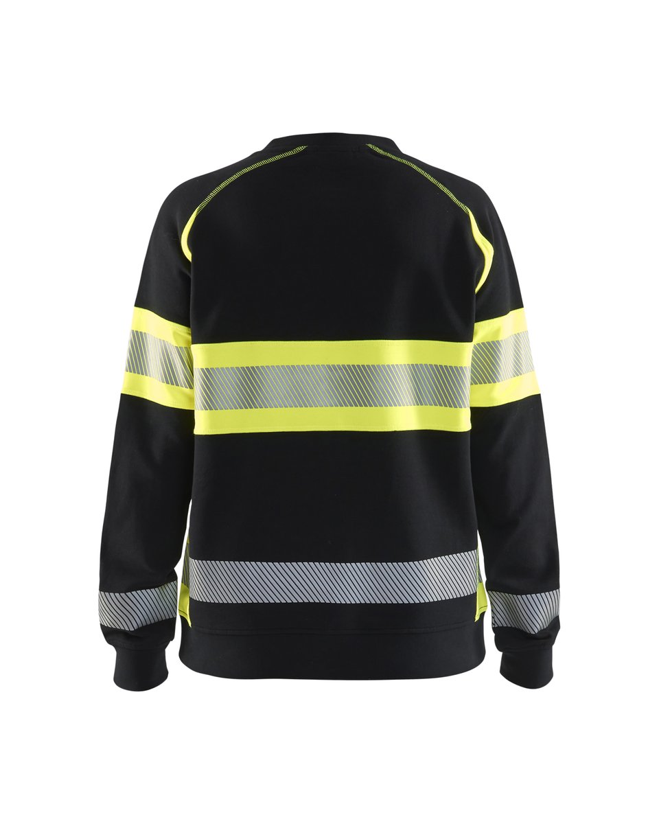 Blåkläder 3409 Dames Sweatshirt High Vis - Zwart/High Vis Geel