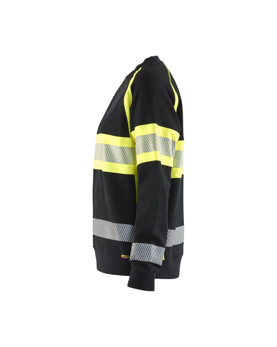 Blåkläder 3409 Dames Sweatshirt High Vis - Zwart/High Vis Geel