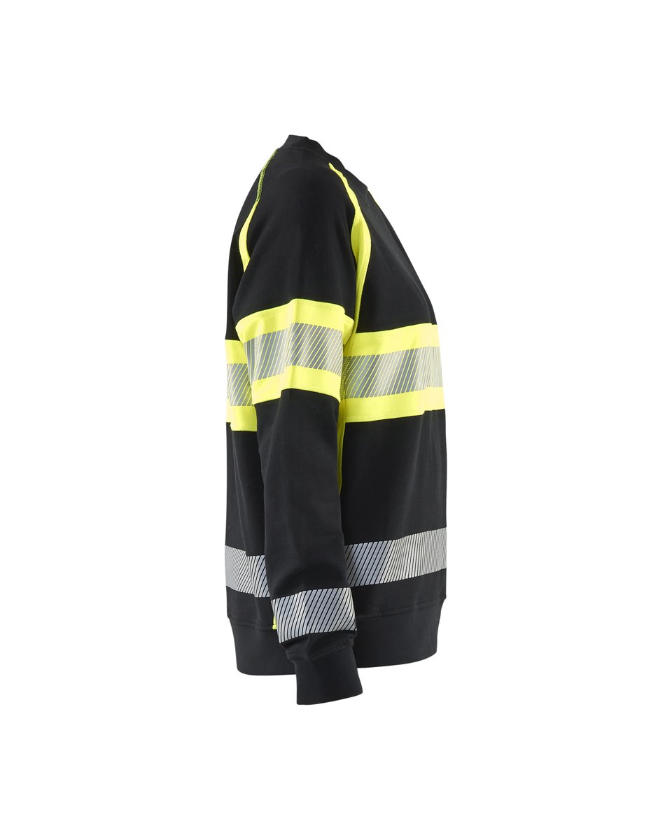 Blåkläder 3409 Dames Sweatshirt High Vis - Zwart/High Vis Geel