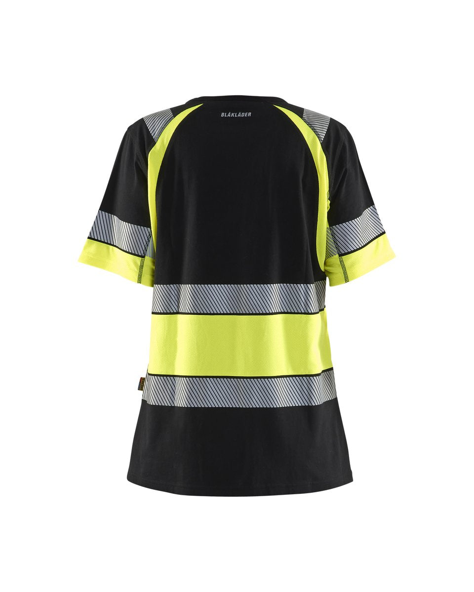 Blåkläder 3410 Dames T-Shirt High Vis - Zwart/High Vis Geel