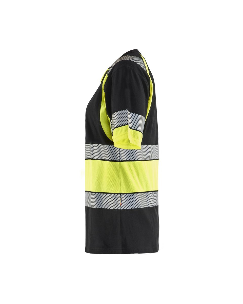 Blåkläder 3410 Dames T-Shirt High Vis - Zwart/High Vis Geel