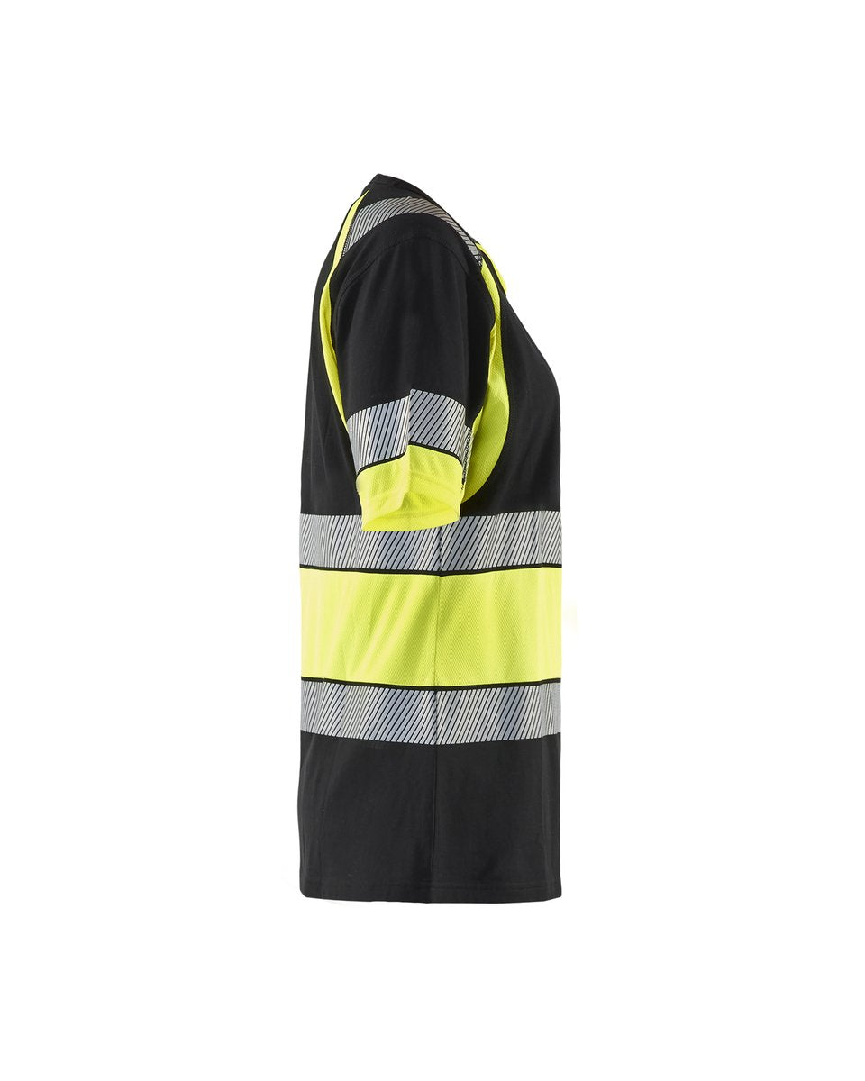 Blåkläder 3410 Dames T-Shirt High Vis - Zwart/High Vis Geel