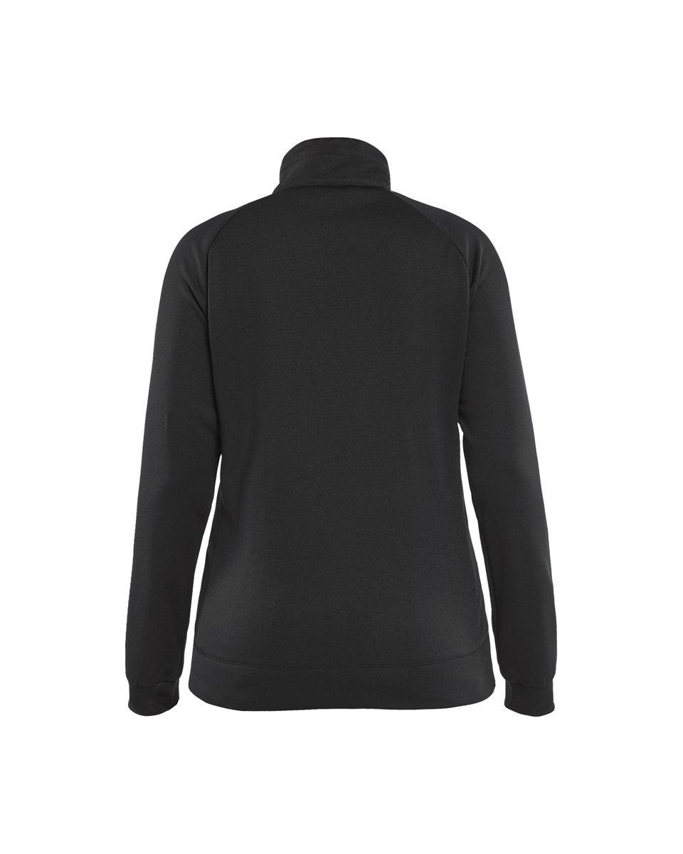 Blåkläder 3419 Dames hybride sweatshirt met rits - Zwart/High Vis Geel