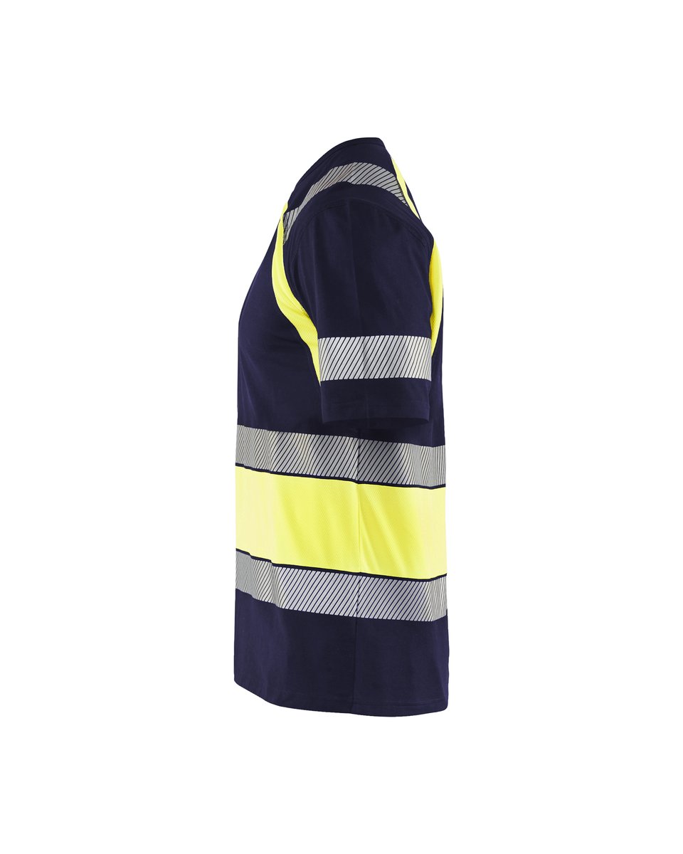 Blåkläder 3421 T-shirt High Vis - Marine/High Vis Geel