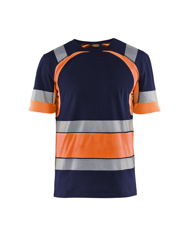 Blåkläder 3421 T-shirt High Vis - Marineblauw/Oranje