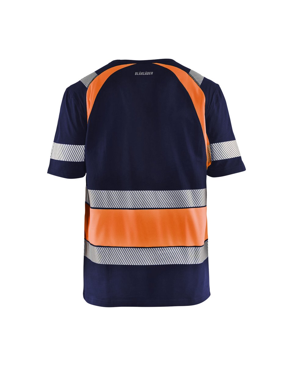 Blåkläder 3421 T-shirt High Vis - Marineblauw/Oranje