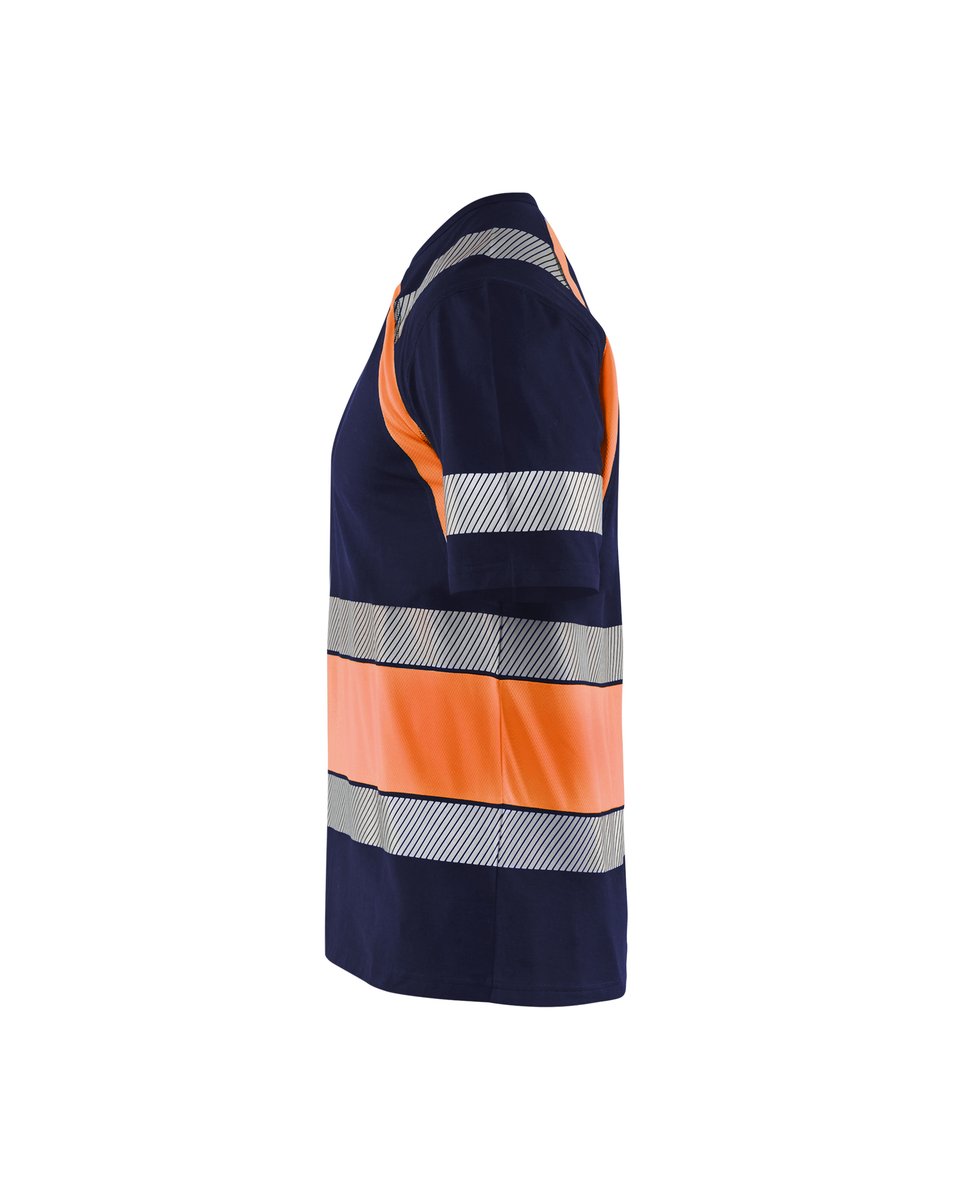 Blåkläder 3421 T-shirt High Vis - Marineblauw/Oranje