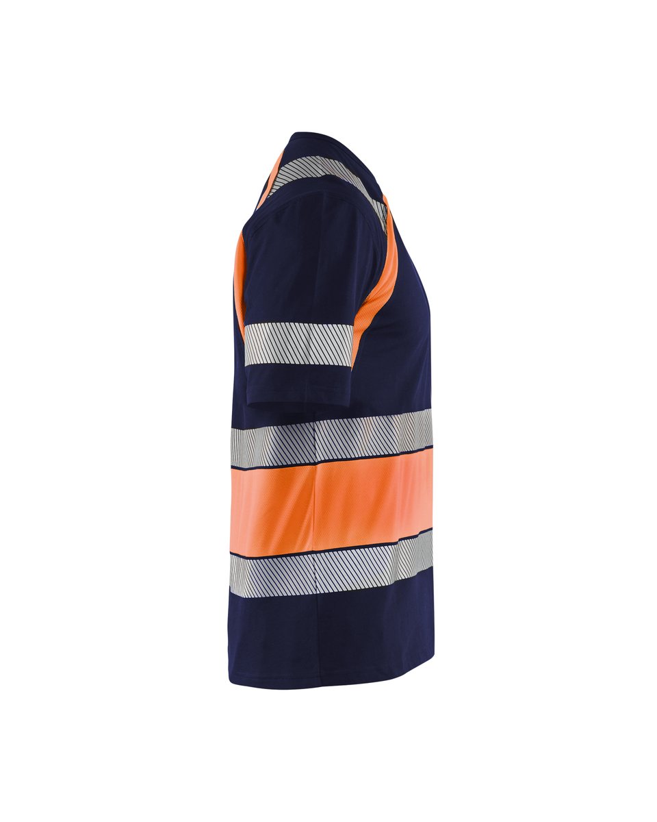 Blåkläder 3421 T-shirt High Vis - Marineblauw/Oranje