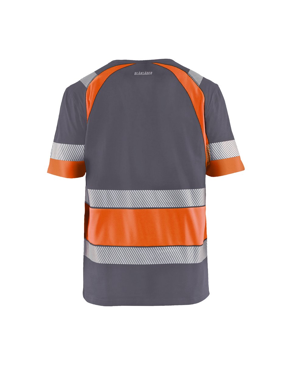 Blåkläder 3421 T-shirt High Vis - Medium grijs/ High Vis Oranje