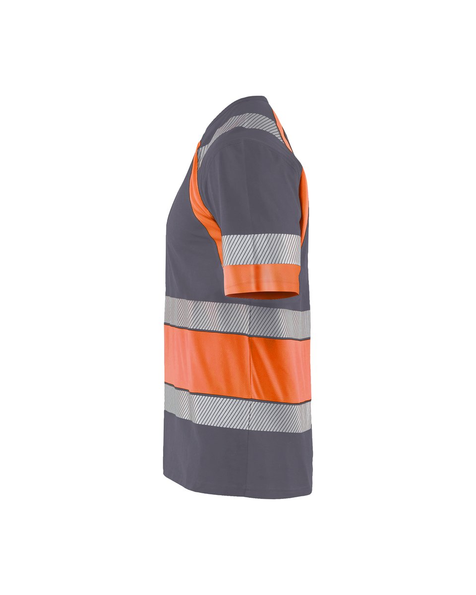 Blåkläder 3421 T-shirt High Vis - Medium grijs/ High Vis Oranje