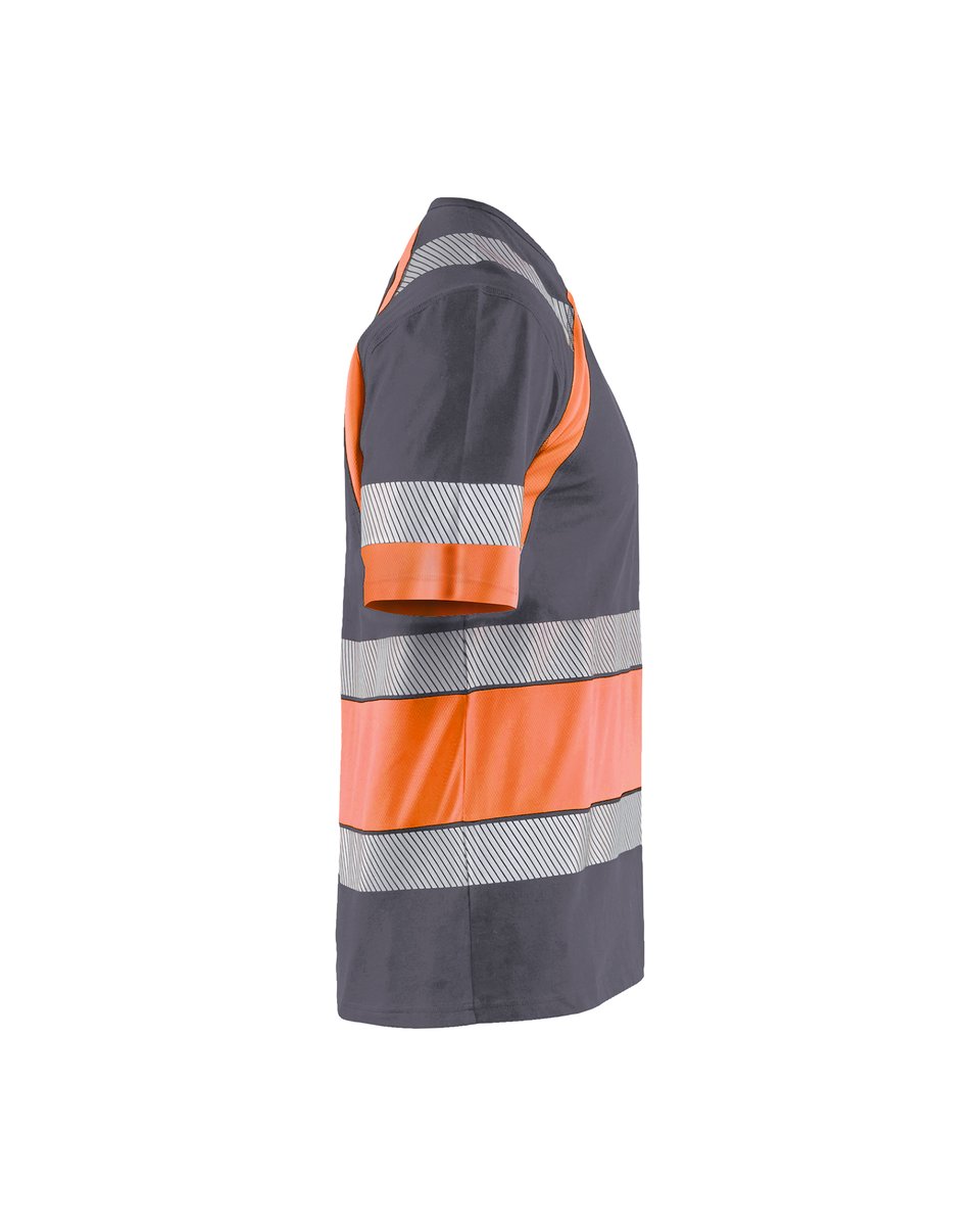 Blåkläder 3421 T-shirt High Vis - Medium grijs/ High Vis Oranje