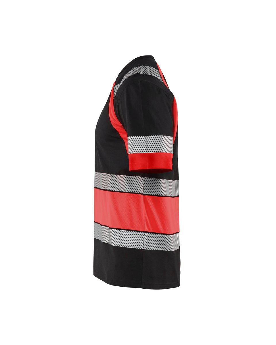 Blåkläder 3421 T-shirt High Vis - Zwart/High Vis Rood