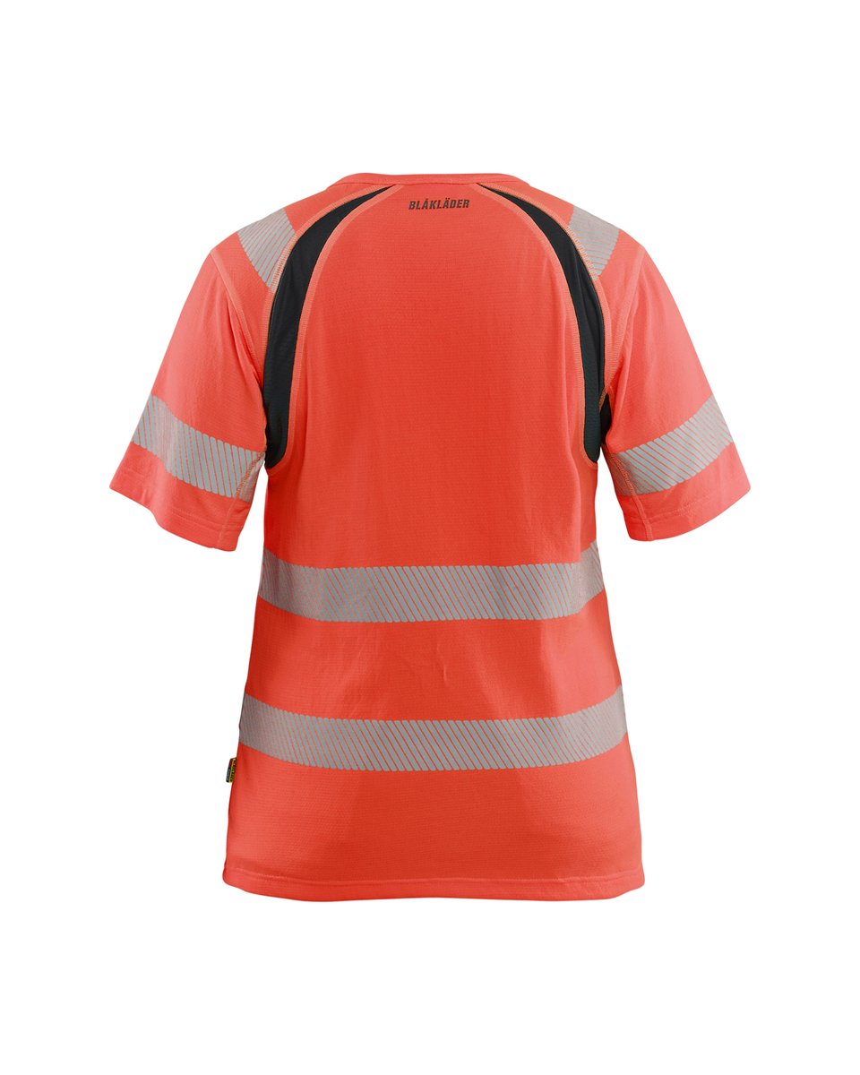 Blåkläder 3503 Dames T-shirt High Vis - High Vis Rood/Zwart