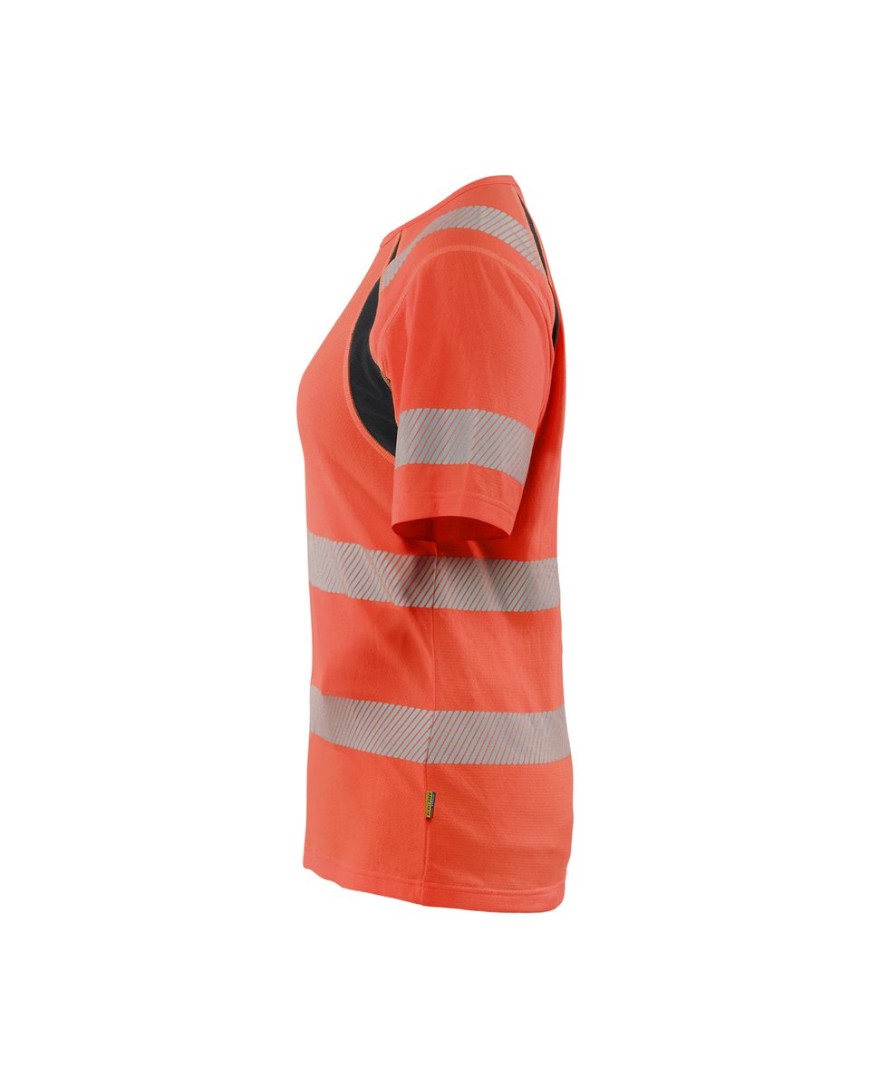 Blåkläder 3503 Dames T-shirt High Vis - High Vis Rood/Zwart