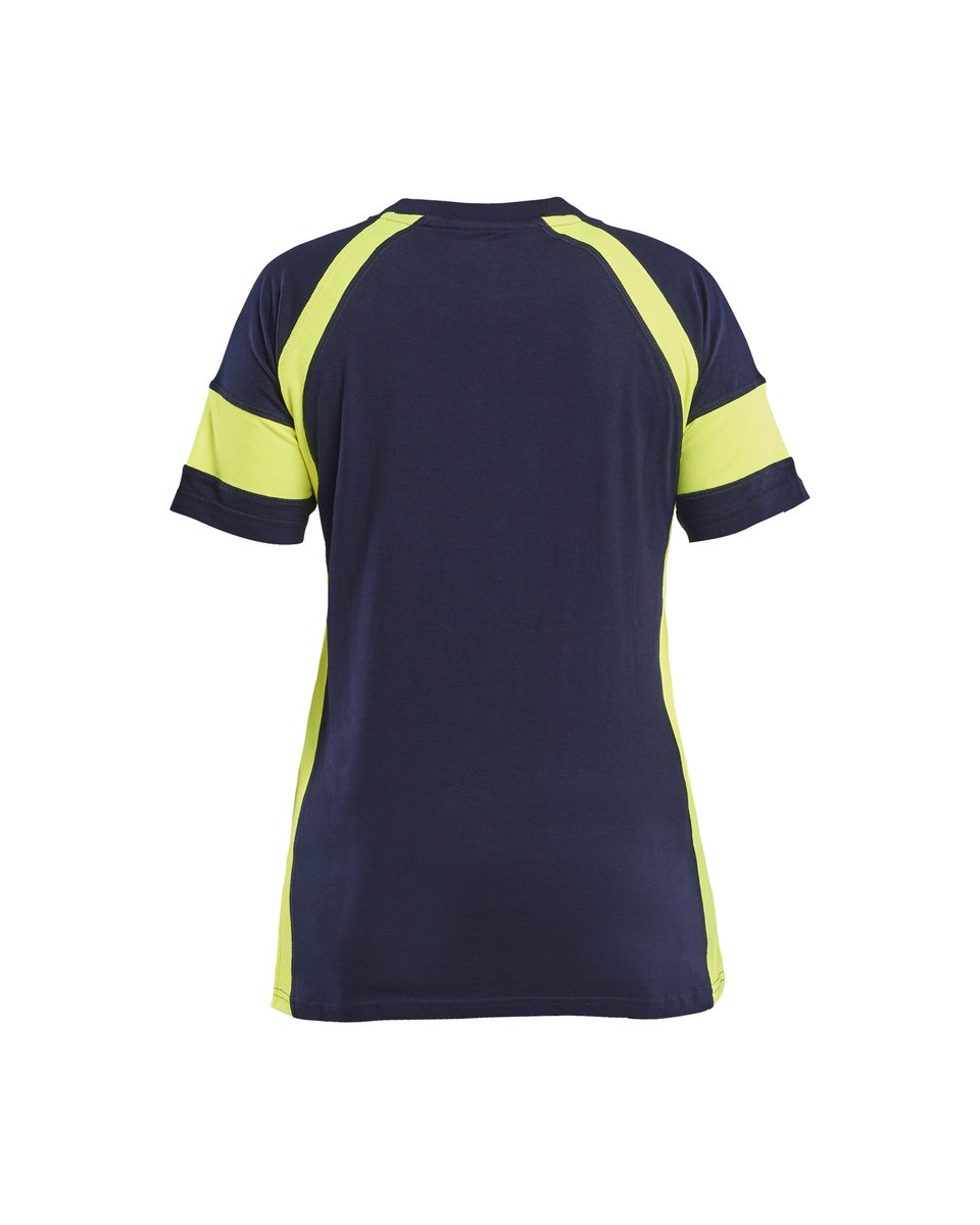 Blåkläder 3524 Dames T-shirt Visible - Marine/High Vis Geel
