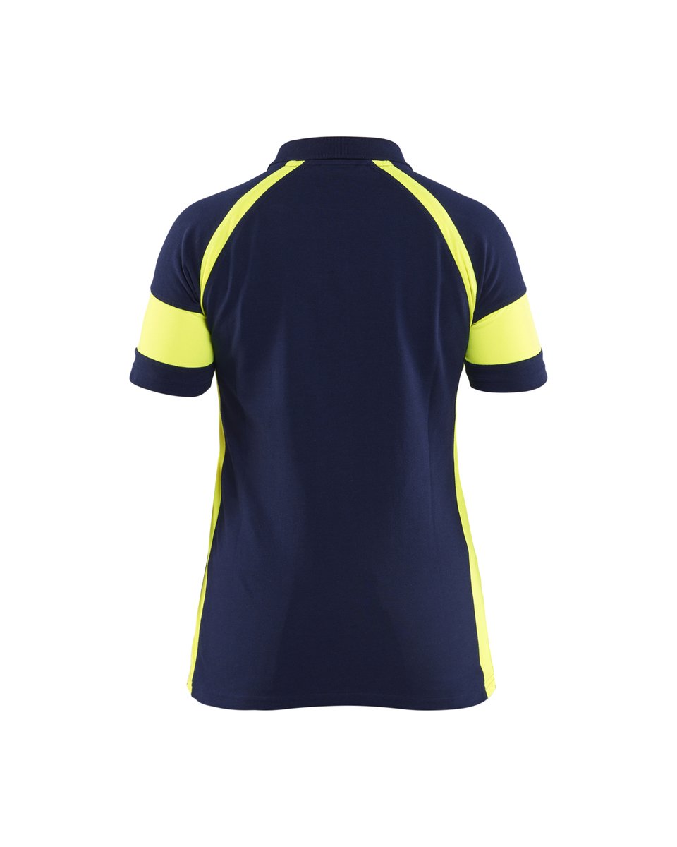 Blåkläder 3529 Dames Poloshirt visible - Marine/High Vis Geel