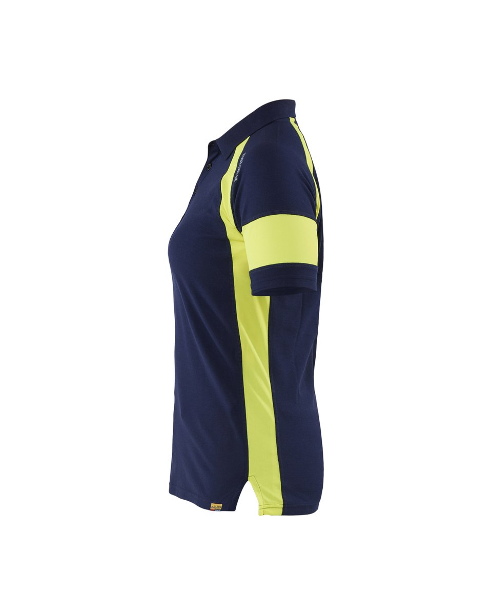 Blåkläder 3529 Dames Poloshirt visible - Marine/High Vis Geel