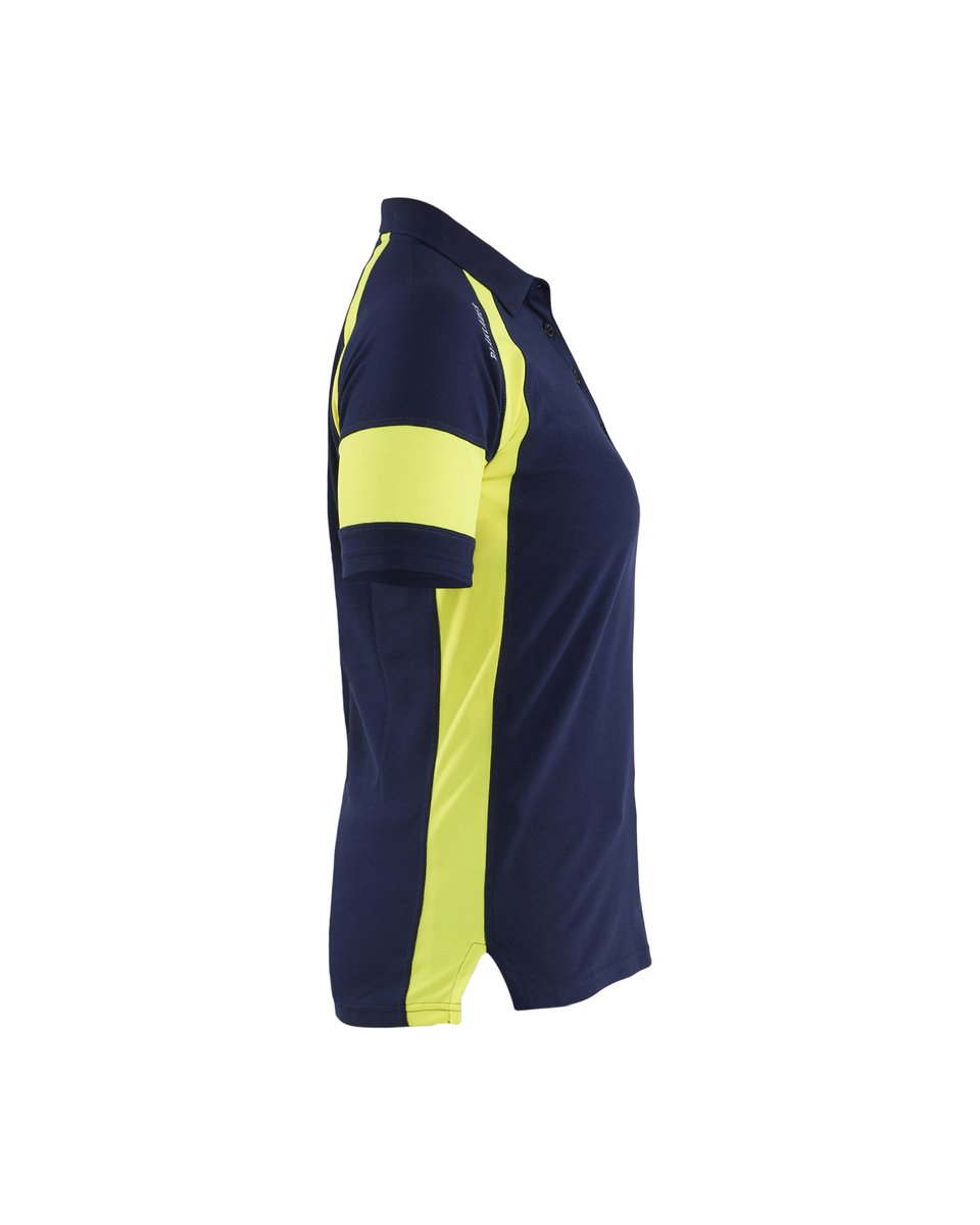 Blåkläder 3529 Dames Poloshirt visible - Marine/High Vis Geel