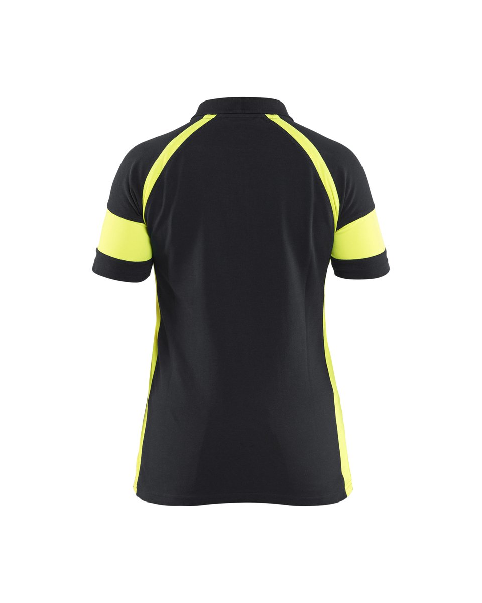 Blåkläder 3529 Dames Poloshirt visible - Zwart/High Vis Geel