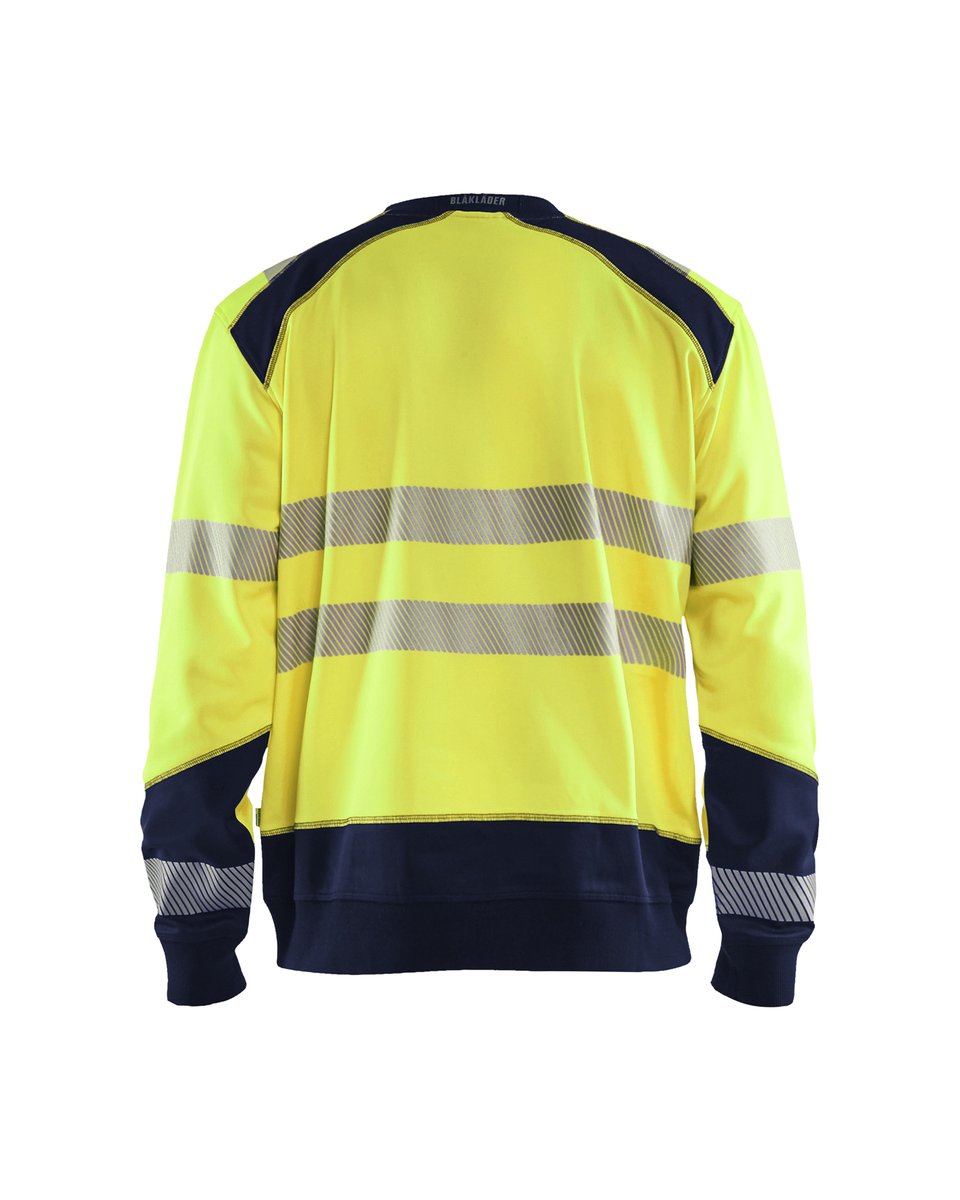 Blåkläder 3541 Sweatshirt High Vis - High Vis Geel/Marineblauw