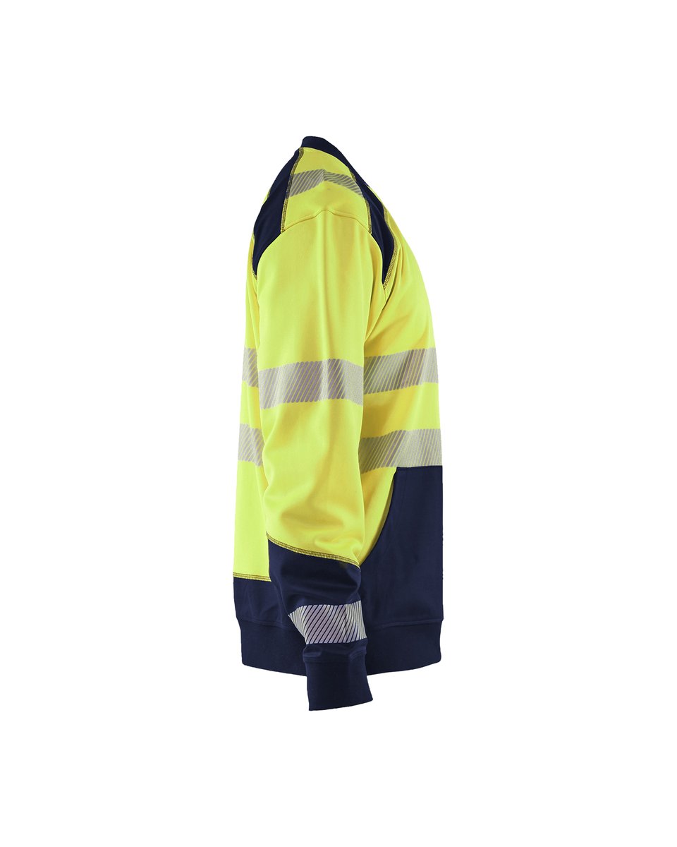 Blåkläder 3541 Sweatshirt High Vis - High Vis Geel/Marineblauw