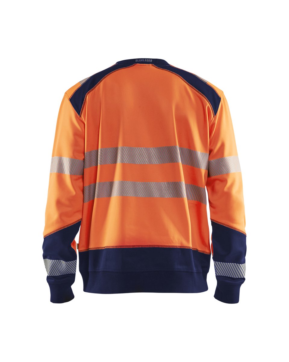 Blåkläder 3541 Sweatshirt High Vis - High Vis Oranje/Marineblauw