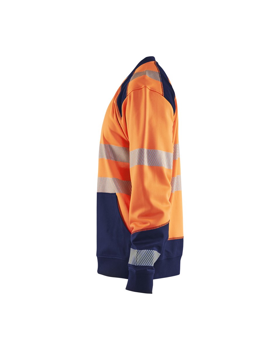 Blåkläder 3541 Sweatshirt High Vis - High Vis Oranje/Marineblauw
