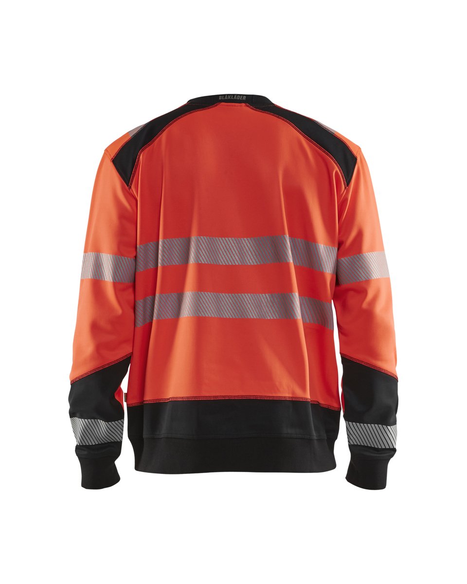 Blåkläder 3541 Sweatshirt High Vis - High Vis Rood/Zwart