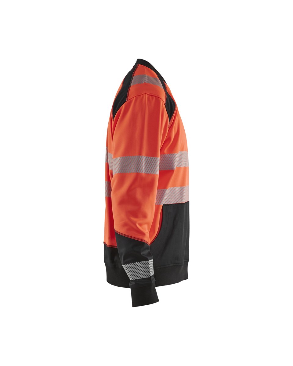 Blåkläder 3541 Sweatshirt High Vis - High Vis Rood/Zwart