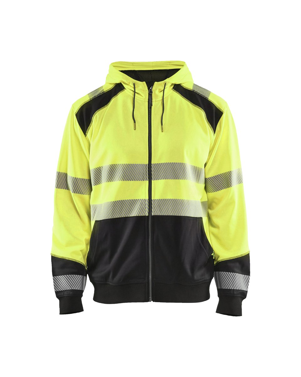 Blåkläder 3546 Hooded sweatshirt met rits High Vis - High Vis Geel/Zwart