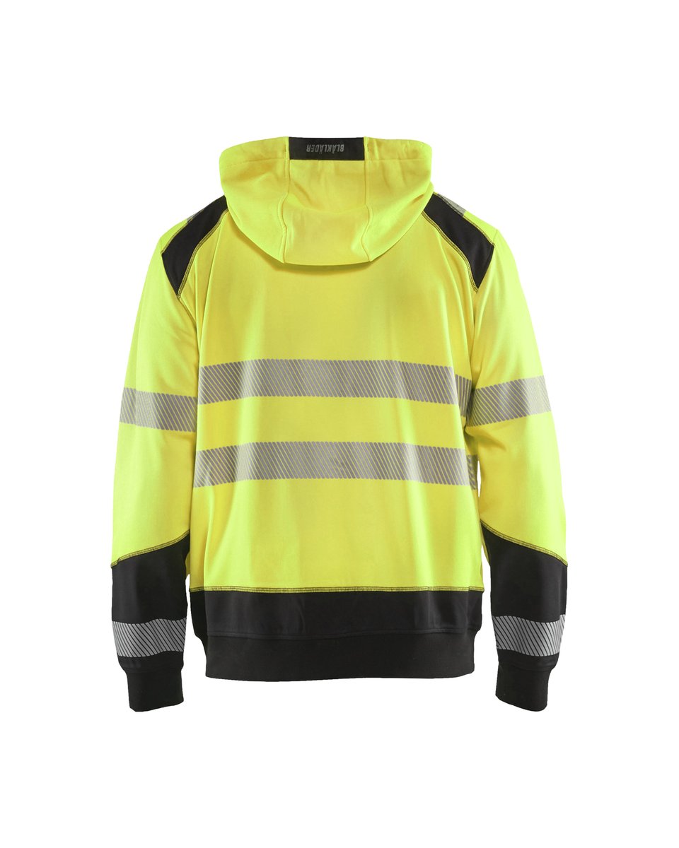 Blåkläder 3546 Hooded sweatshirt met rits High Vis - High Vis Geel/Zwart